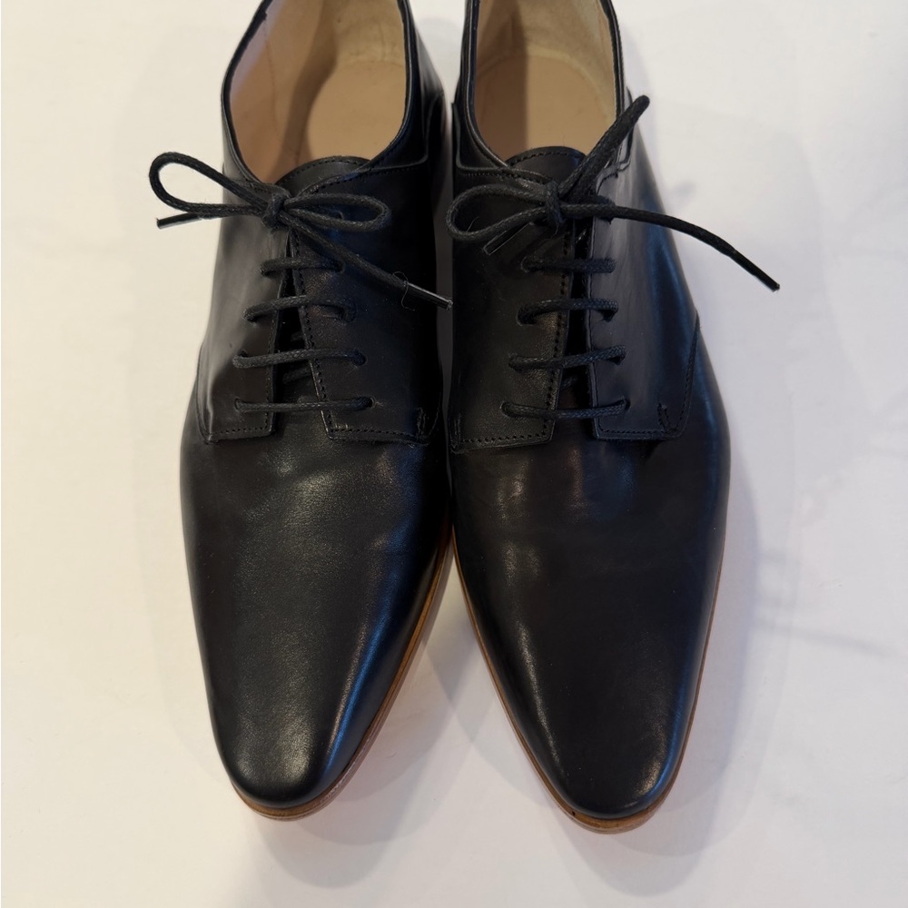 Jamie Haller Black Leather Oxfords size 36. New without box